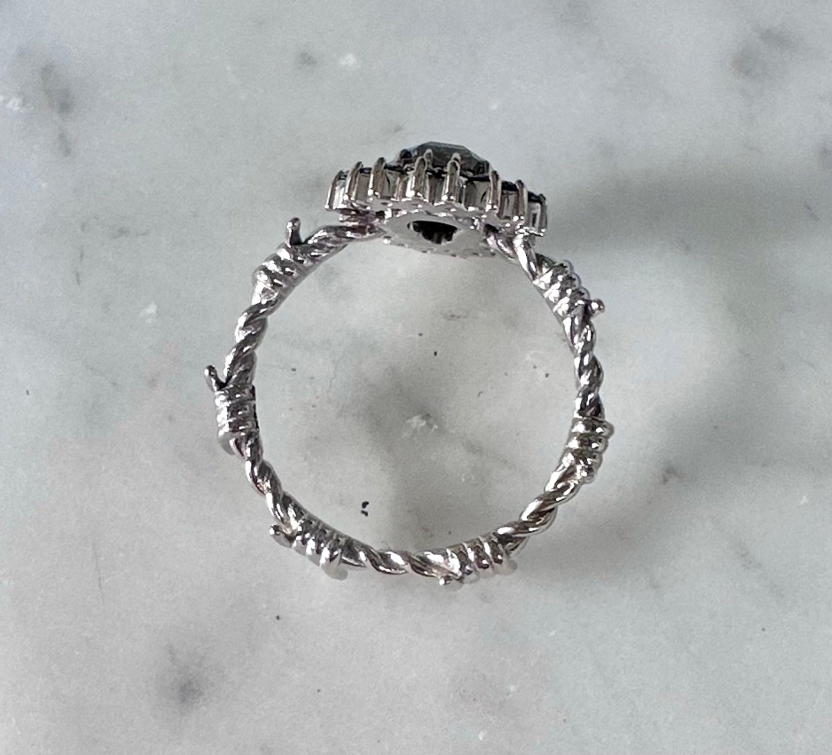 Barbed Wire band ring sterling silver 925 punk biker Bands Thorn lucky gift  men - Shop jacksclub General Rings - Pinkoi
